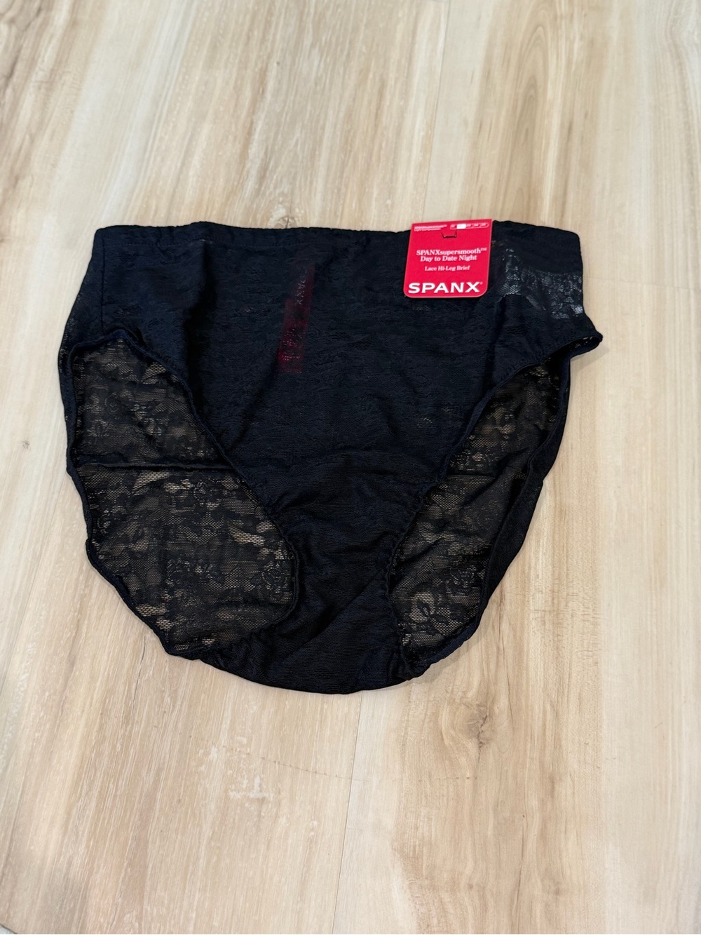 SPANX Black Lace High-Waist Shaping Brief
